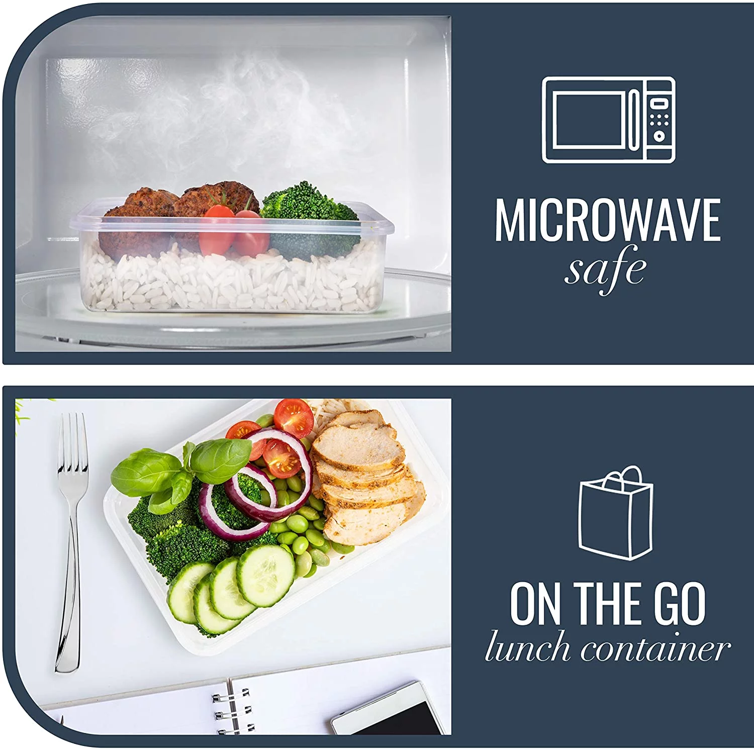 Fullstar, Meal Prep Container, Food Storage Container Sets, Airtight Containers With Lids, 50 Pcs, Marker & Labels