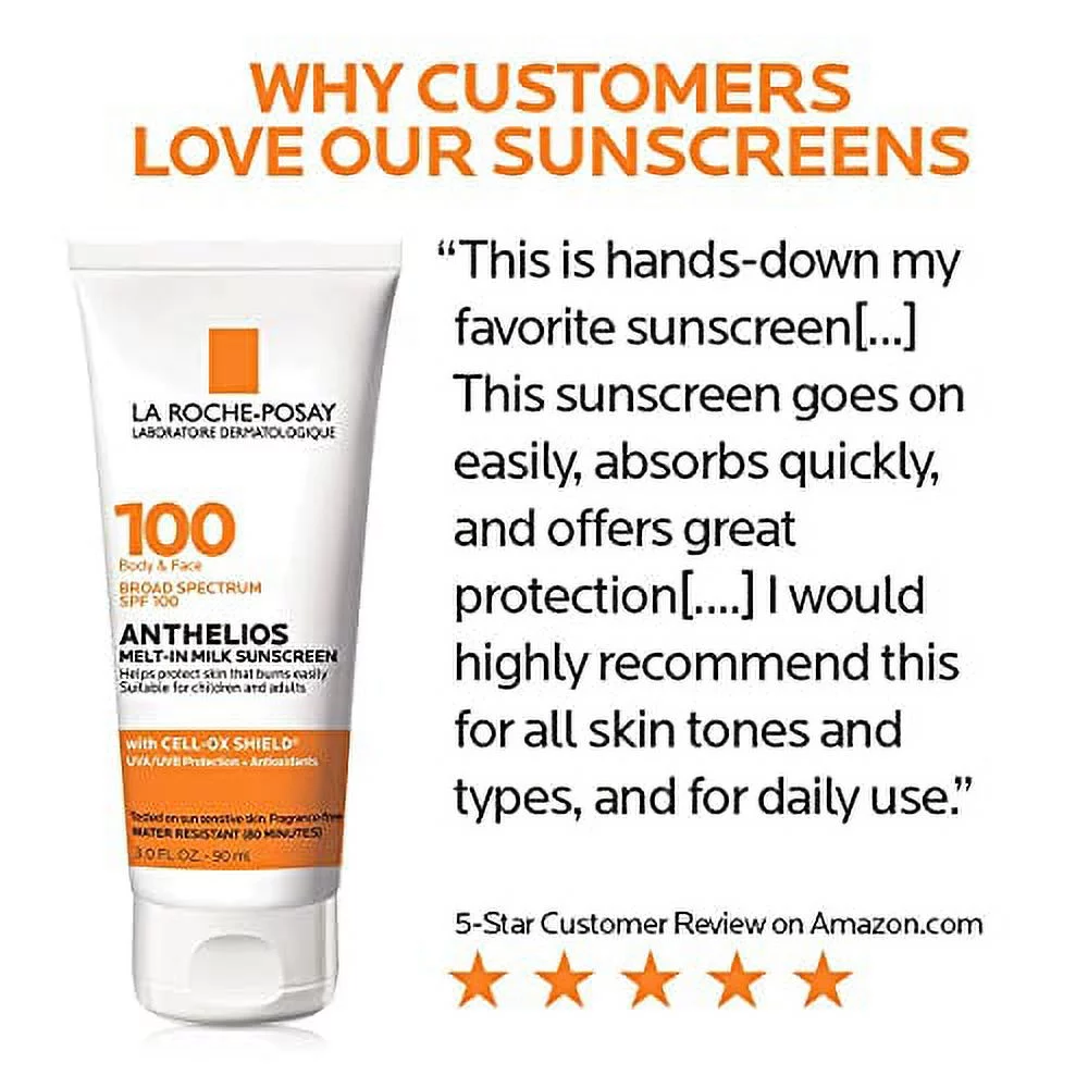 La Roche-Posay Anthelios Melt-in Milk Body & Face Sunscreen 3oz SPF 100