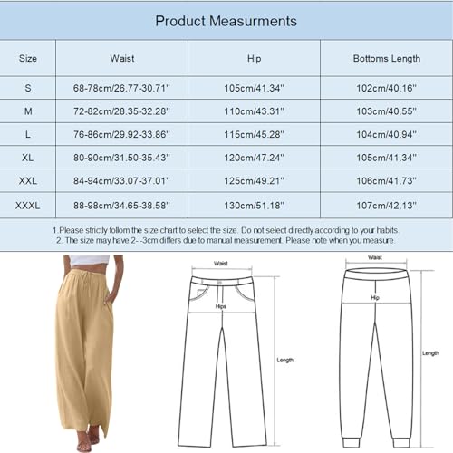 Stripped Pants Women High Waisted Wide Leg Pants Drawstring Elastic Trousers Comfy Straight Sweats with Pockets