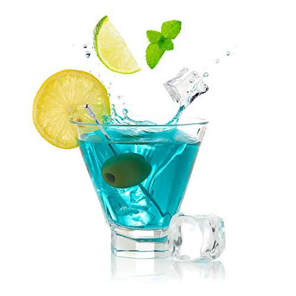 JoyJolt Award Winning Aqua Vitae Octagon Martini Glasses (Set of 2)