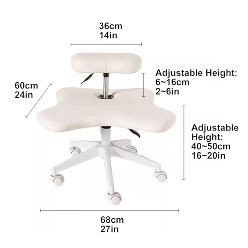 Meditation Chair, Office Kneeling Chair, Cross Legged Chair for Computer Workers and Meditation Fanatics, Ergonomic Chair (Color : Brown, Size : Handle Adjustment) (Bianco Screw Adjustment)