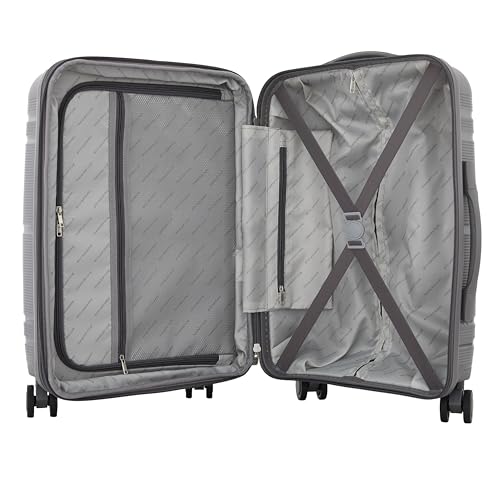 Travelers Club Astralnaut Hardside Expandable Spinner Luggage, Quiet Shade, 20