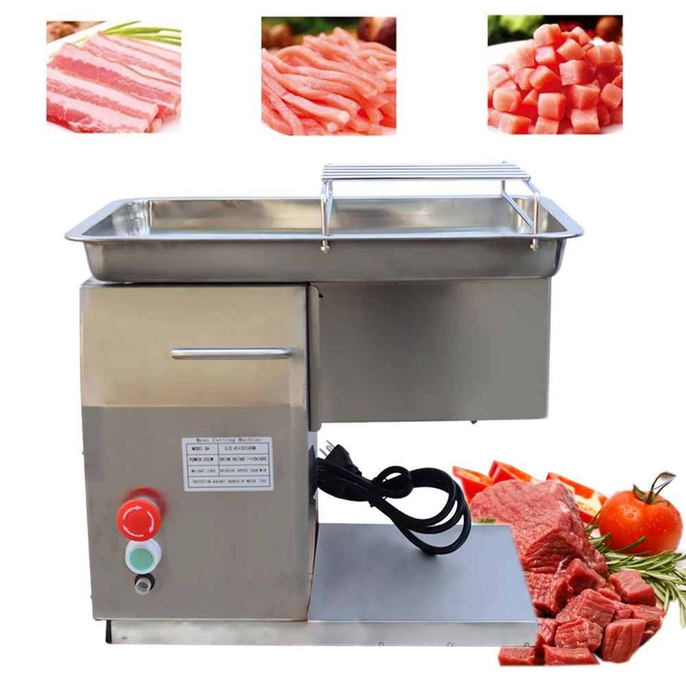 TECHTONGDA Qx Meat Cutter Machine Stainless Steel Meat Slicer 4MM Blade 250Kg/Hour
