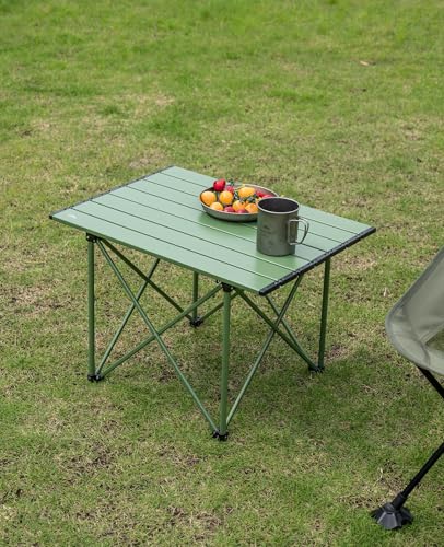 iClimb Ultralight Compact Camping Folding Table with Carry Bag (Blue - S)