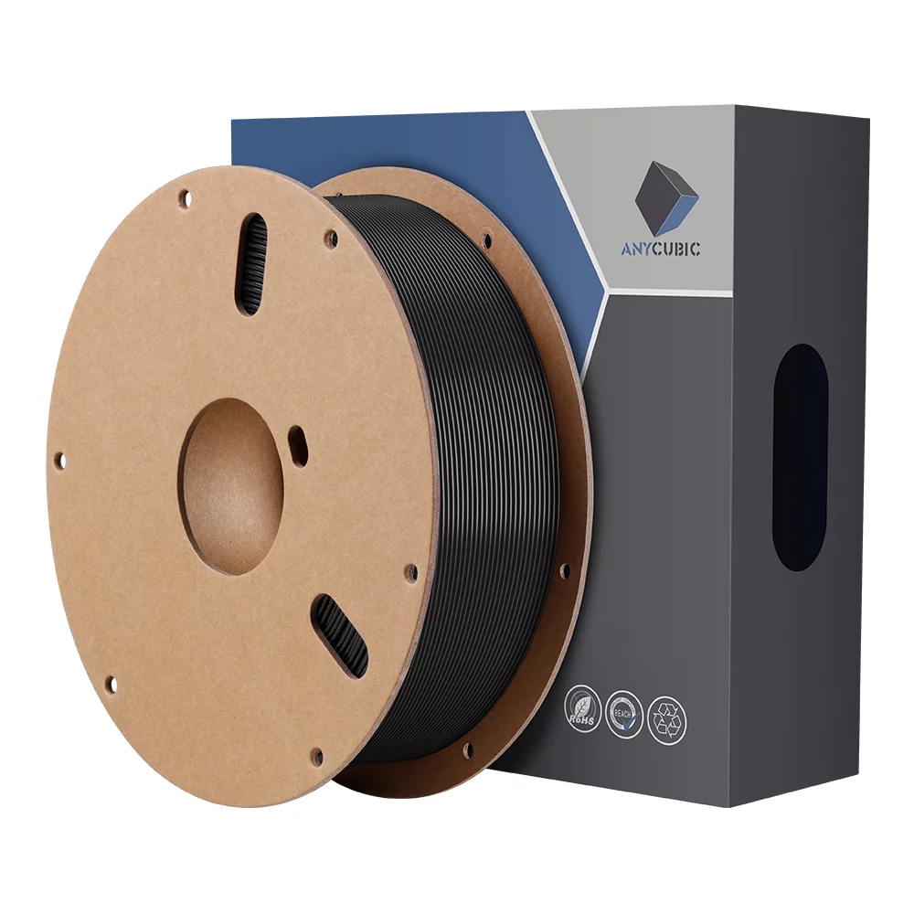 ANYCUBIC High Speed Pla Filament,50-500mm/s High Toughness 3D Printer Filament Dimensional Accuracy +/- 0.02mm for Kobra 2 Series (1KG Black）