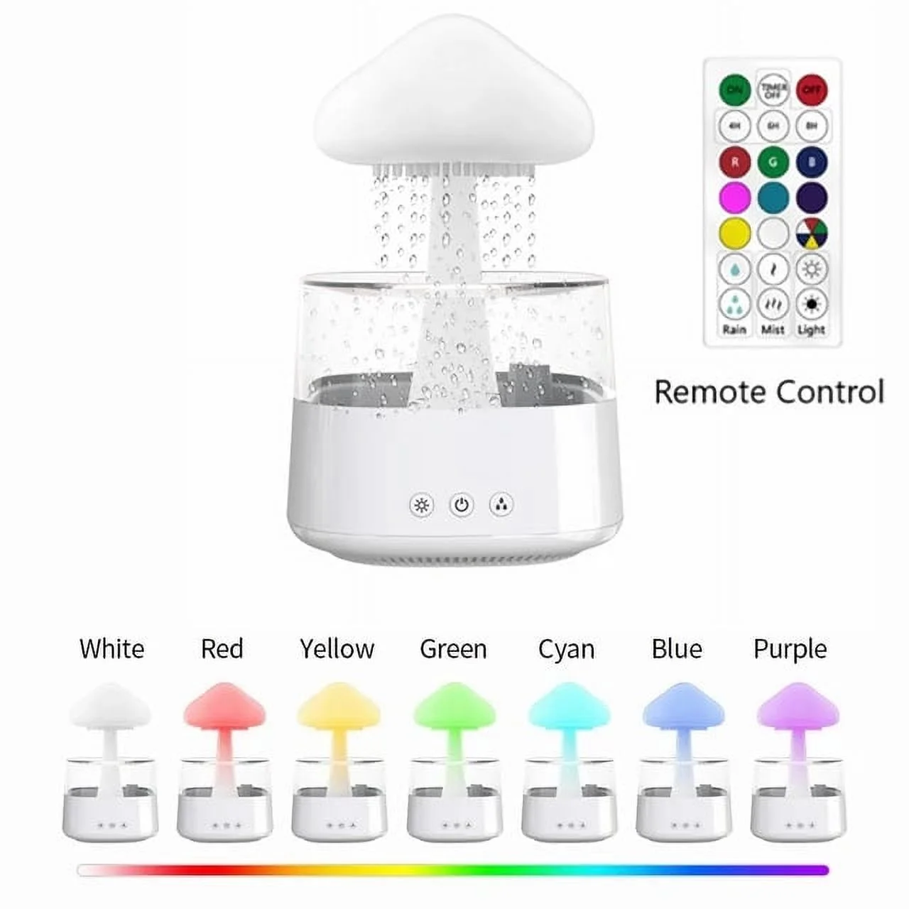 NEW Rain Cloud Water Drops Air Humidifier Diffuser Essential Oil Ultrasonic USB  Perfume Spray For Bedroom Car LED Lamps