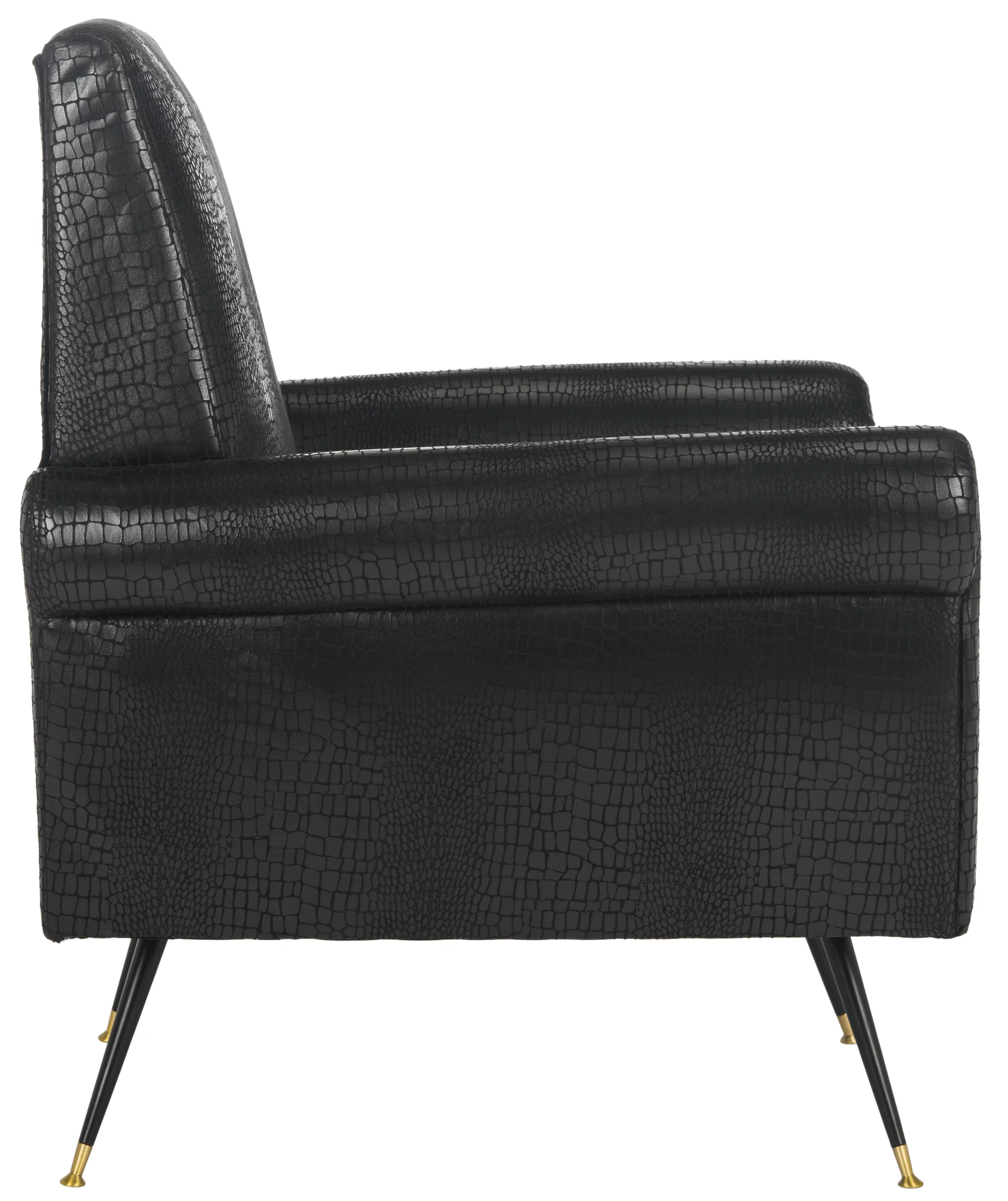 SAFAVIEH Mira Retro Mid Century Accent Chair, Black