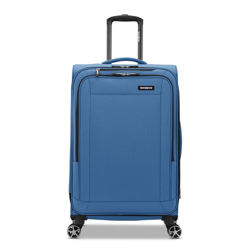 Samsonite Saire LTE Softside Expandable Luggage with Spinner Wheels, 3-Piece Set (20/25/28), Caribbean Blue