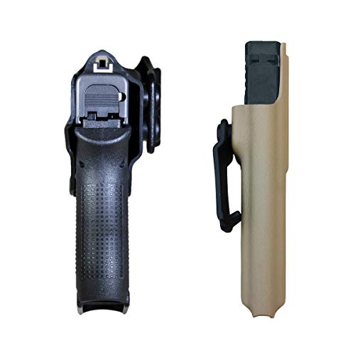 POLE.CRAFT IWB Kydex Holster Custom Fits: Glock 43 / Glock 43X - Inside Waistband Carry Holster - Adj. Cant Retention - Cover Mag-Button - No Wear - No Jitter