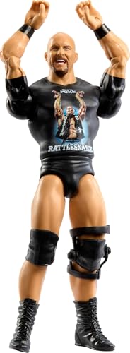 Mattel WWE “Stone Cold” Steve Austin Action Figure, Main Event Series #152 6-inch Collectible with 10 Articulation Points & Life-Like Look