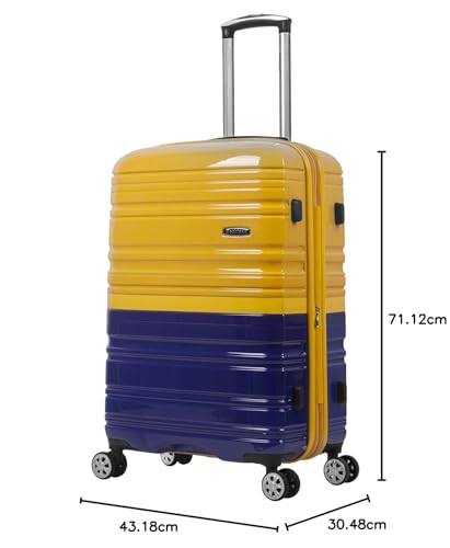 Rockland Melbourne Hardside Expandable Luggage with Spinner Wheels, 2TONENAVY, 2 Piece (20/28)