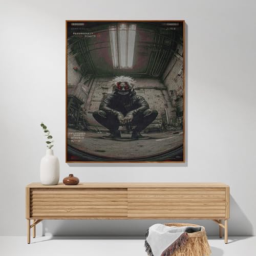 Halloween Woven Throw Blanket – Anime Creepy Clown Scary Wall Hanging Tapestry Blanket – Spooky Gothic Throw for Couch, Bed, Living Room – Gothic Room Aesthetic, Couch & Bed Throws (60x80in)