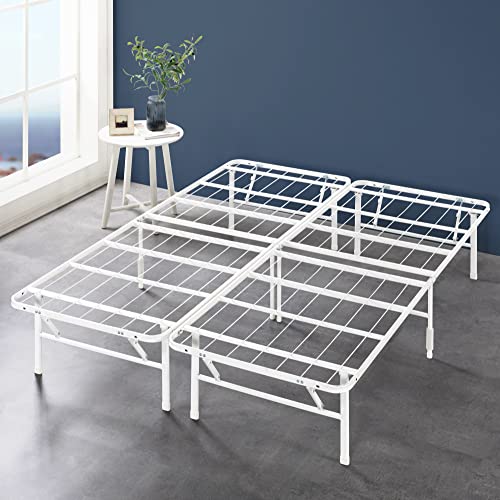 ZINUS Rumi 14in Full Metal Bed Frame, Quick Assembly SmartBase® Mattress Foundation, Heavy Duty Sturdy Steel with No Box Spring Needed, Eco-Friendly Packaging, Black