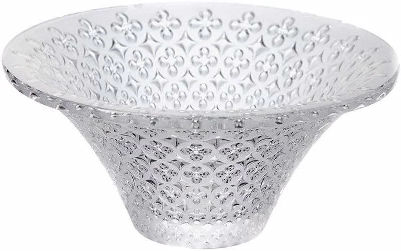 Lalique Venezia Bowl, Clear crystal, 15 wide