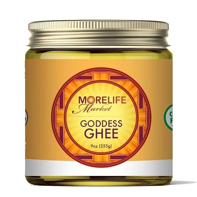 Goddess Ghee with Shatavari by MoreLife Market | Organic Clarified Butter | Grass Fed Cows | Non-GMO | Preservative Free | Good for Women's Health and Digestion |  9oz glass jar