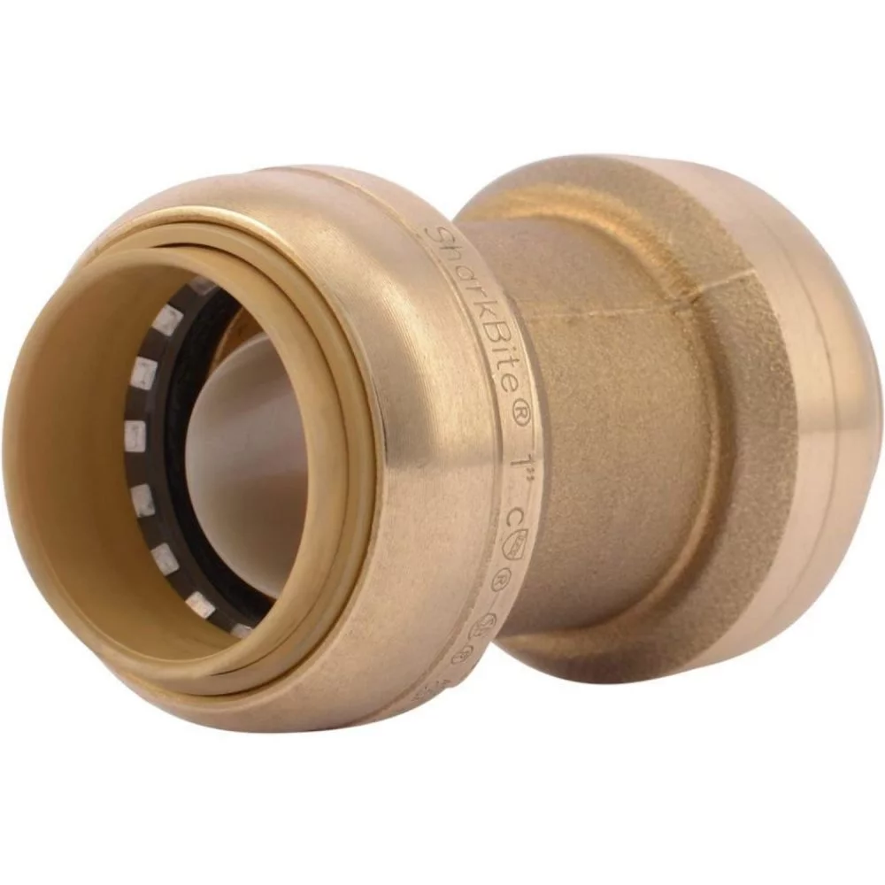 SharkBite 1 in. Push x 1 in. Dia. Push Brass Coupling