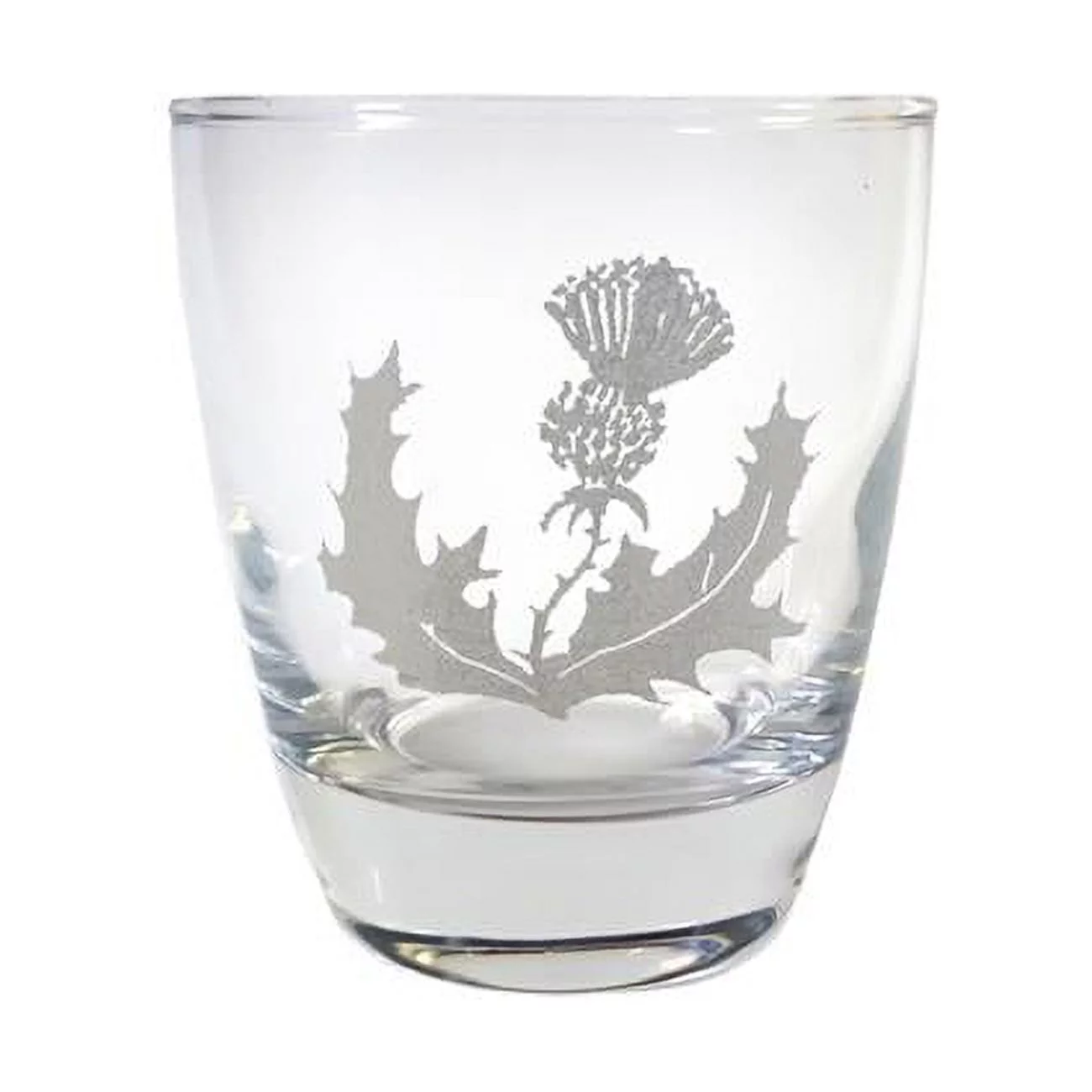 10 oz Scottsh Thistle Engraved Lowball Glass