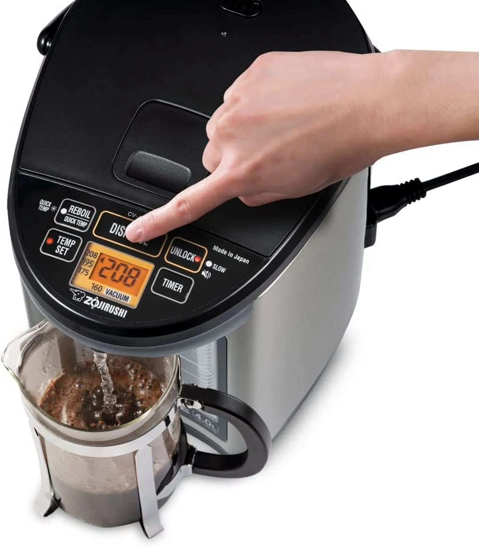 Zojirushi CV-JAC50XB  VE Hybrid Water Boiler & Warmer  5.0 Liter  Stainless Black  Made in Japan