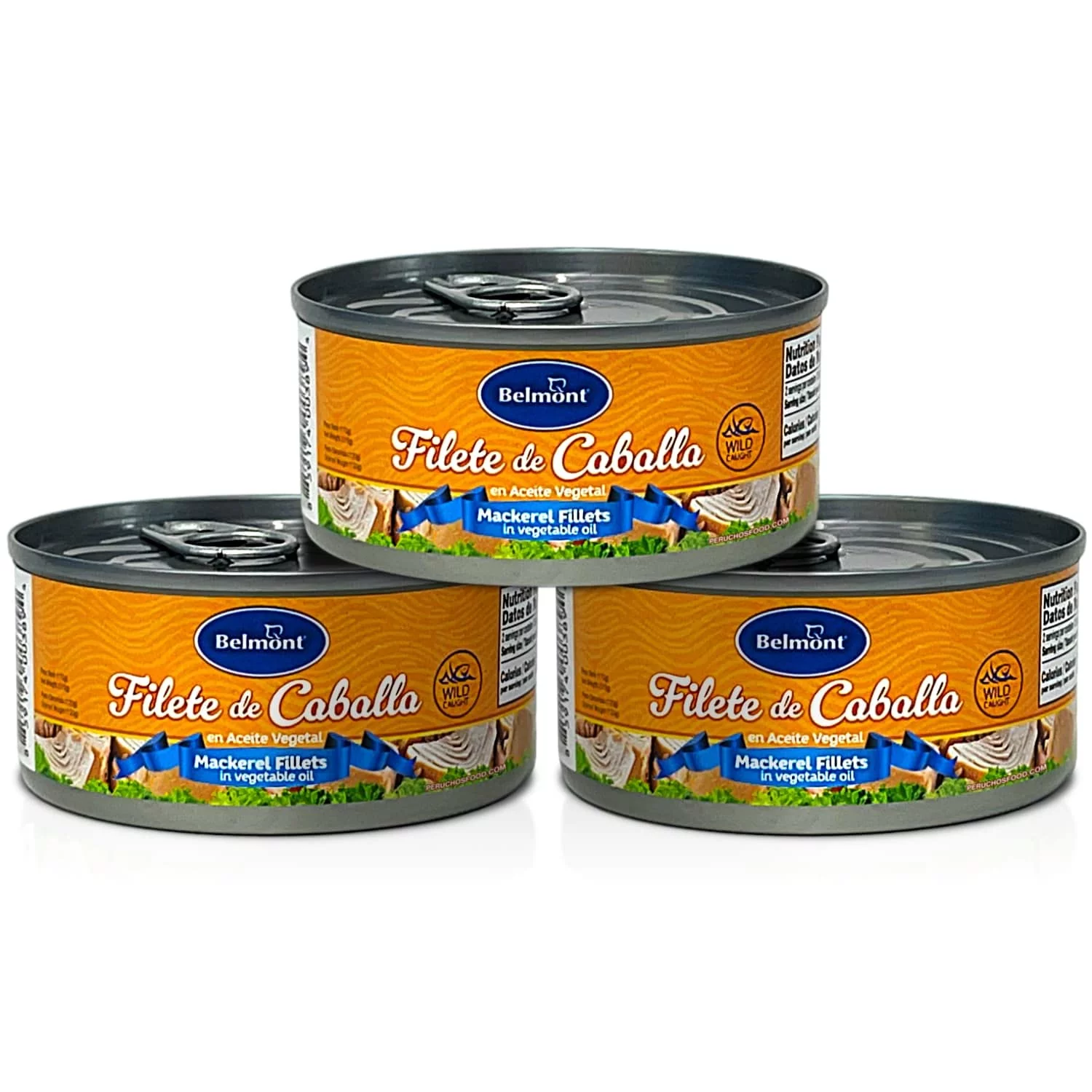 Belmont Filete Caballa en Aceite Vegetal | Peruvian Mackerel Fillets Can 3 Pack