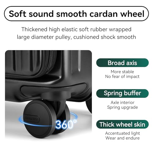 ROAMING Grace Expandable Carry On Luggage Airline Approved, 20 Inch Hardside Carry On Suitcase with Wheels, Travel Harshell Spinner Small Luggage with Tsa Lock, Jade cyan, 20-Inch Carry-On