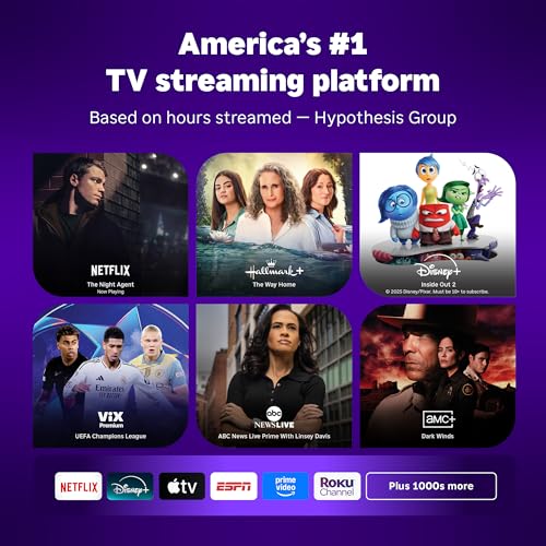 Roku Streaming Stick Plus 2025 - 4K & HDR Roku Streaming Device for TV with Voice Remote - Free & Live TV