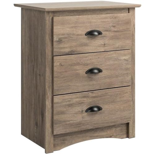 Prepac Sonoma Traditional Tall Nightstand Side Table with 3 Drawers, Functional Tall 3-Drawer Bedside Table 16