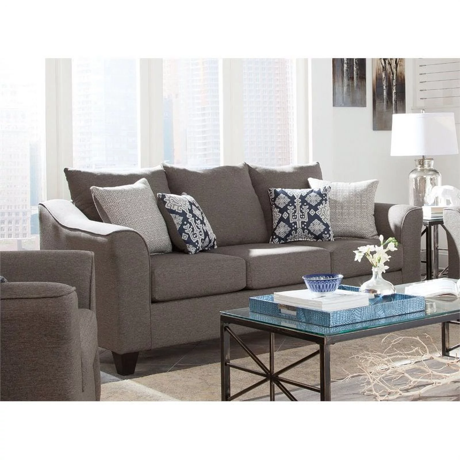 Salizar Flared Arm Sofa Grey