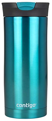 Contigo Byron-Huron Snapseal Travel Mug, Stainless Steel Thermal Mug, Vacuum Flask, Leakproof Tumbler, Coffee Mug with BPA Free Easy-Clean Lid, 470 ml