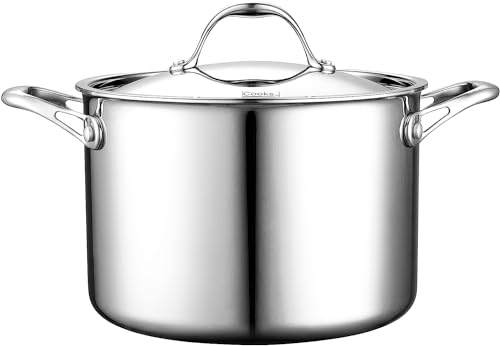 Cooks Standard Stainless Steel Stockpot 8-Quart, Multi-Ply Full Clad Cooking Stock Pot with Lid, Dishwasher Safe, Oven Safe 500°F, Silver