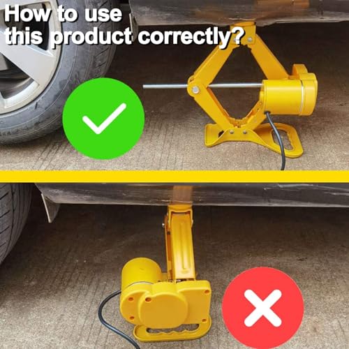 Electric Car Jack 3 Ton Floor Jack 12V Truck Jack Stands Kit Scissor Car Lift Jack for Tire Change and Road Emergencies with Carrying Case