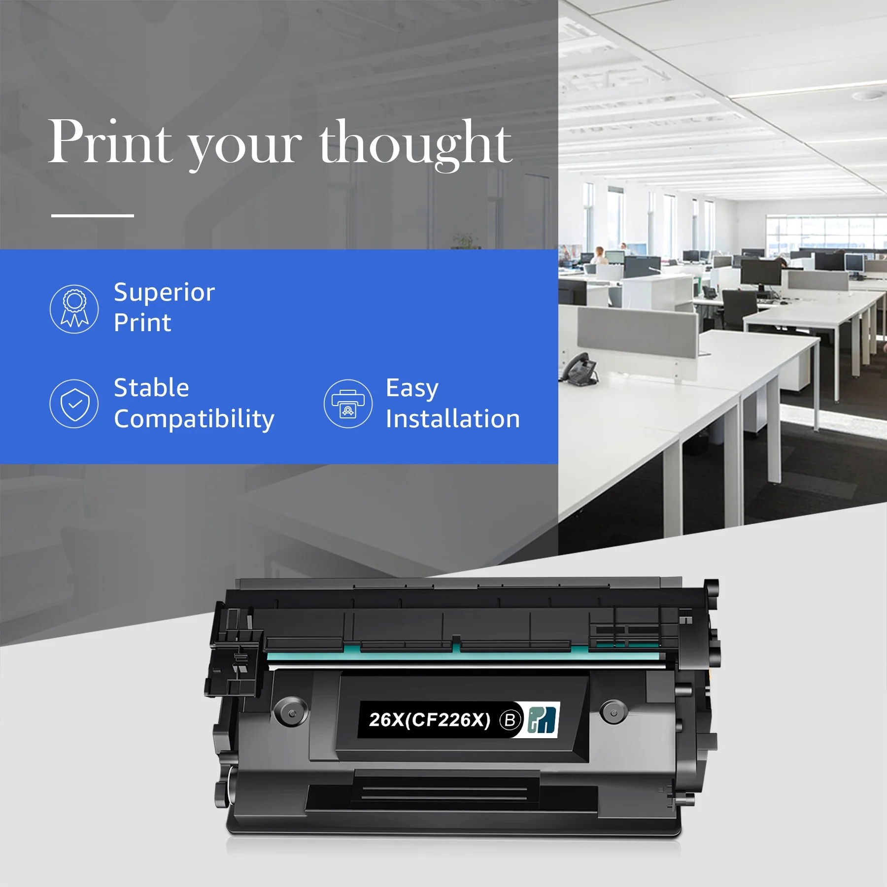 26X High Yield Toner Cartridge for HP 26X CF226X Toner Compatible for HP Laserjet Pro M402n M402dn M402dw M402d MFP M426dw M426fdw M426fdn Printer Ink (1-Pack, Black)