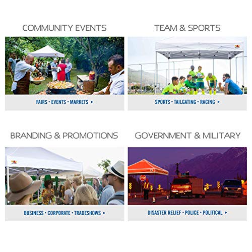 ABCCANOPY Easy Pop Up Canopy Tent with Sidewalls 10x10 Commercial -Series, White