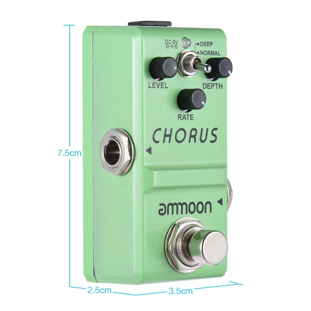 ammoon Guitar Effect Pedal Analog Chorus with True Bypass and Aluminum Alloy Body for Superior Performance