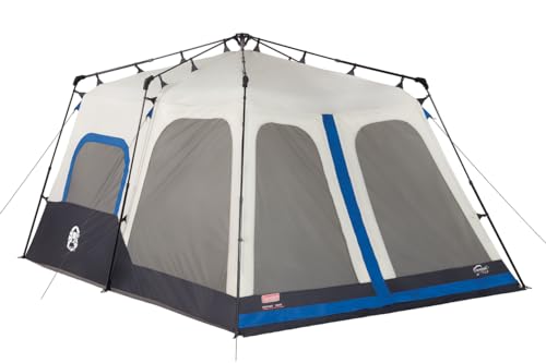 Coleman Instant Tent with 1-Minute Setup, 4/6/8/10 Person Tent with Pre-Attached Poles, Air Vent, & Carry Bag