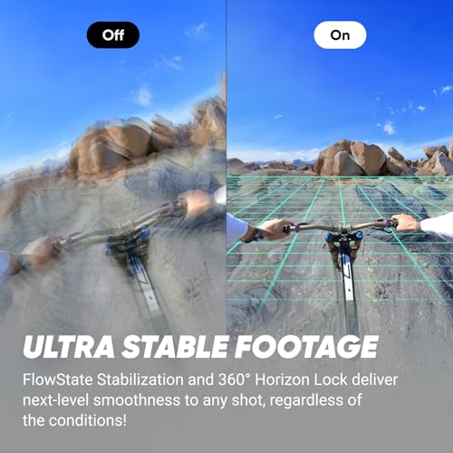 Insta360 X4 Standard Bundle - Waterproof 8K 360 Action Camera, 4K Wide-Angle Video, Invisible Selfie Stick Effect, Removable Lens Guards, 135 Min Battery Life, AI Editing, Stabilization