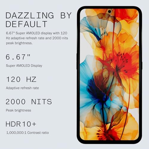 CMF Phone 1 8+256GB - Unlocked Smartphone with 50 MP Rear Camera with Ultra XDR, 6,67 Super AMOLED Display and Nothing OS 2.6 - Light Green