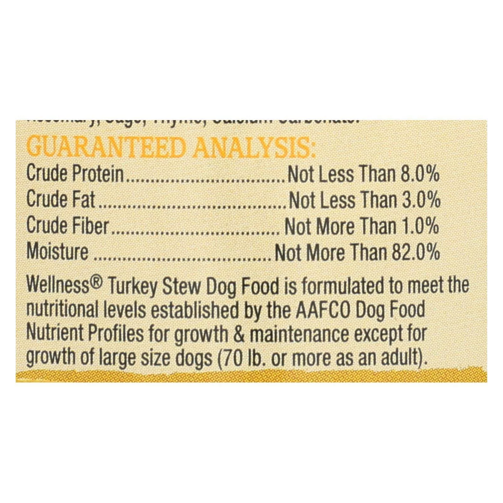 Wellness Turkey Flavor Stew Wet Dog Food for Adult, 12.5 oz. Cans (12 Count)