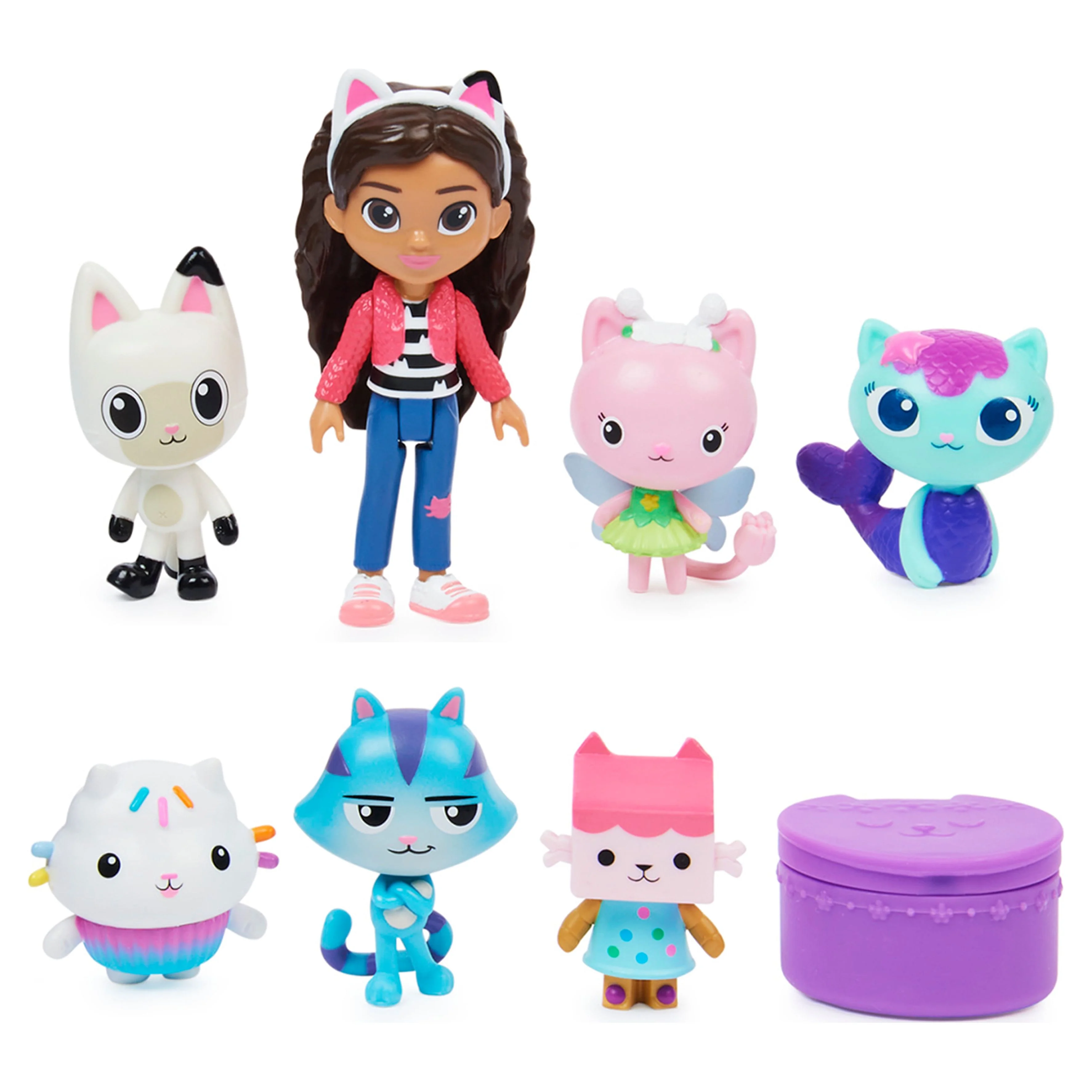 Gabby’s Dollhouse, Deluxe Gift Set with 7 Toy Doll Figures Ages 3 and up