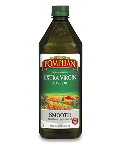 Pompeian Smooth Extra Virgin Olive Oil, Contains Polyphenols, First Cold Pressed, 101 Fl Oz