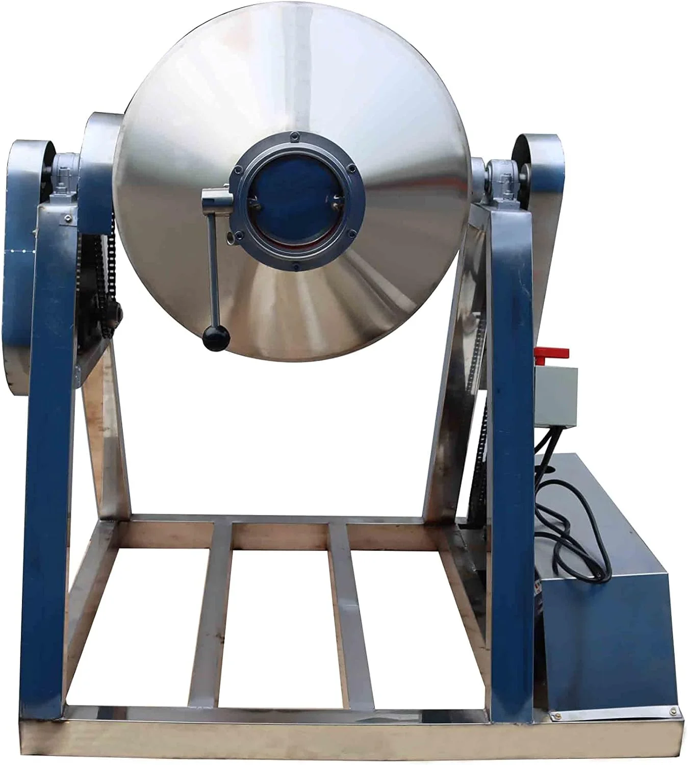 PreAsion 200L Stainless Steel Dry Powder Mixer Metal Metallurgy Powder Blender Drum Particle Mixing Machine 110V