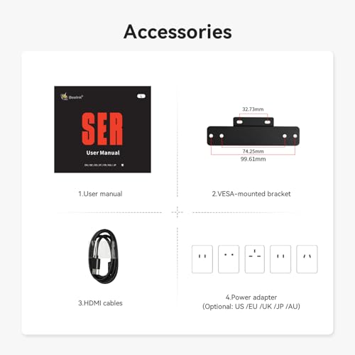 Beelink Mini PC SER5 with AMD Ryzen 5 5500U Mini Computer(6C/12T, up to 4.0GHz), 32GB DDR4 500GB NVMe SSD, Desktop PC 4K HD Dual Display HDMI/DP1.4/WiFi 6/Bluetooth 5.2/2.5Gbps Ethernet