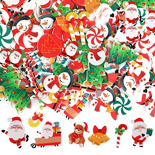 300pcs Edible Wafer Paper Cupcake Decorations & Cake Toppers for Xmas Festival & Birthday Party Food Decor