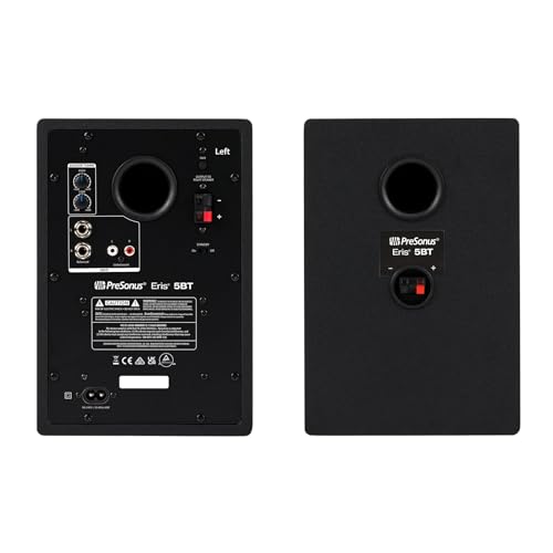 PreSonus Eris 3.5BT Bluetooth Studio Monitors, Pair — Powered, Active Monitor Speakers for Desktop, Turntable, Record Player, Bookshelf, DJ Speakers