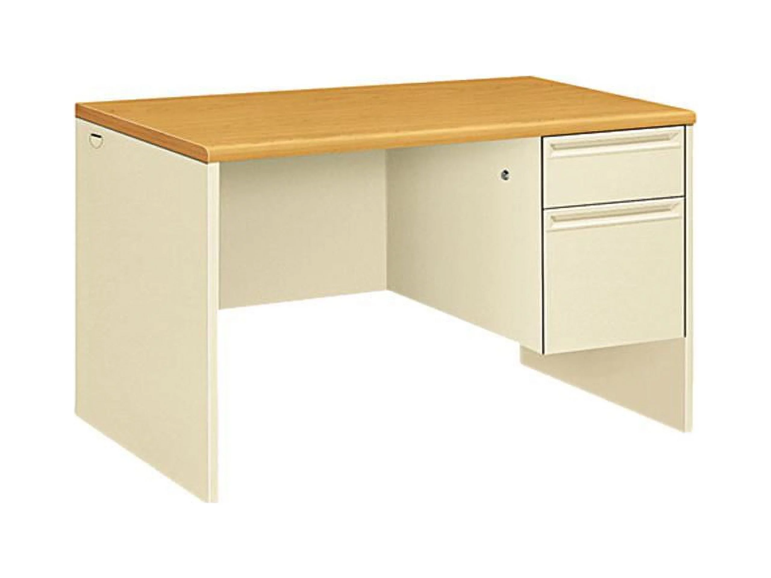 HON 38251CL 38000 Series Right Pedestal Desk, Harvest / Putty