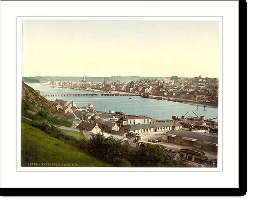 Historic Framed Print, From Northwest. Waterford. Co. Waterford Ireland, 17-7/8