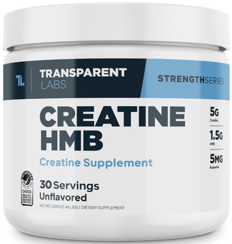 Transparent Labs Creatine HMB (30 Servings, Unflavored) & Creatine HMB (30 Servings, Hawaiian Splash)