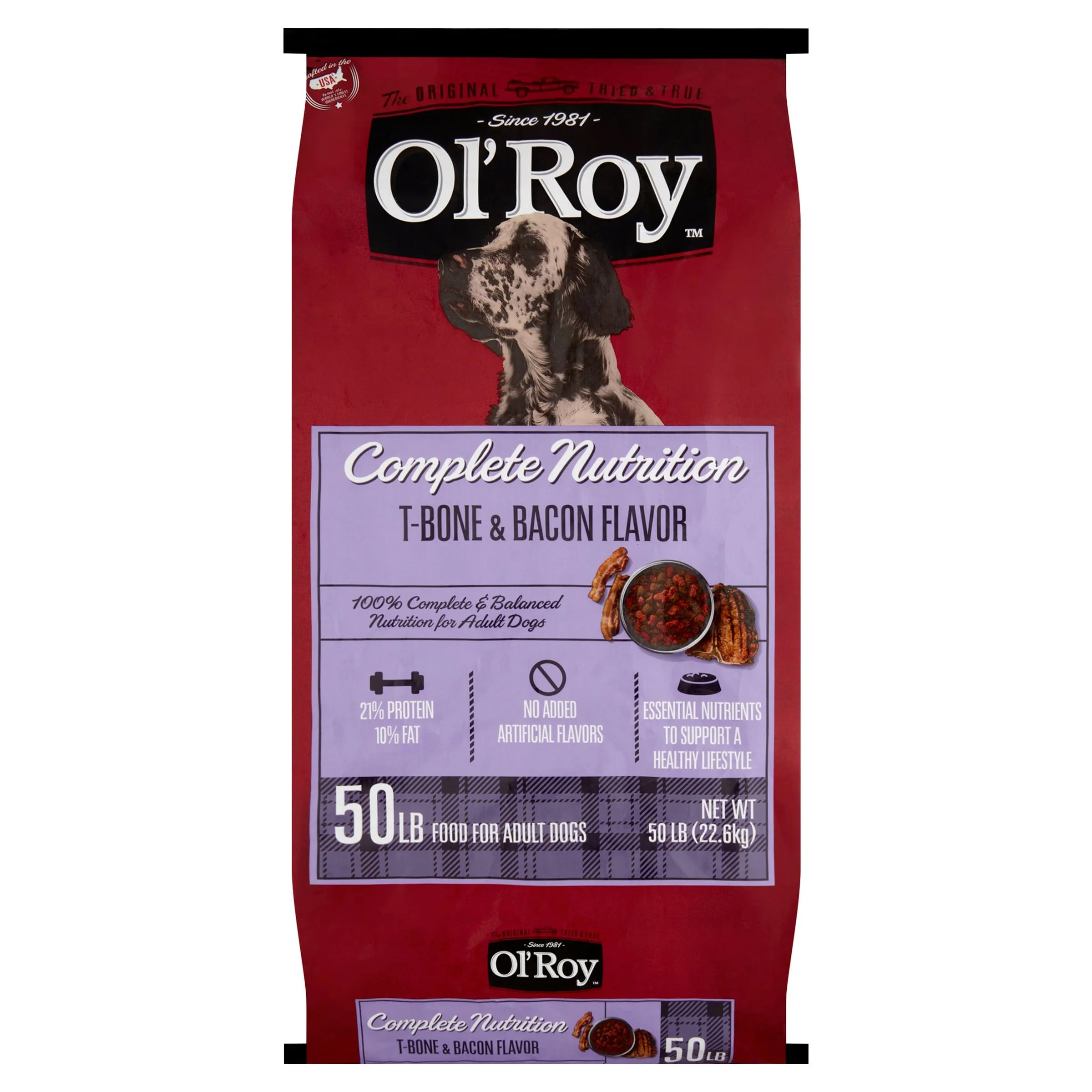 Ol' Roy Complete Nutrition T-Bone & Bacon Flavor Dry Dog Food, 46 lbs
