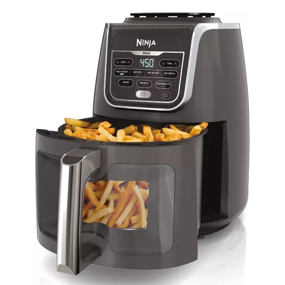 Restored Ninja AF171 Max XL 7 Function Air Fryer, 5.5qt, EzView Window Bundle with 2 YR CPS Enhanced Protection Pack (Refurbished)