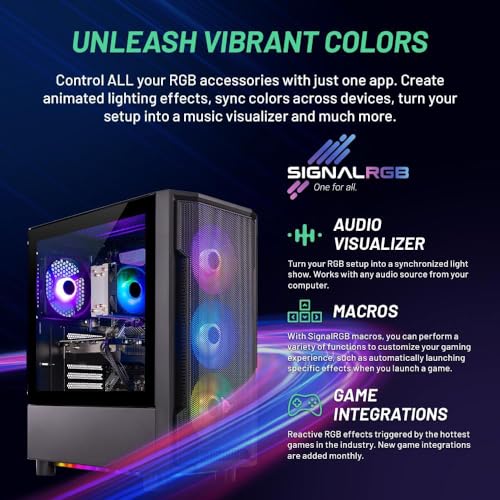 Skytech Archangel Gaming PC Desktop, Intel i5 13400F 2.5 GHz (4.6GHz Turbo Boost), NVIDIA RTX 4060 8GB GDDR6, 2TB SSD, 32GB DDR5 RAM 5200 RGB, 650W Gold PSU, Wi-Fi, Win 11 Home