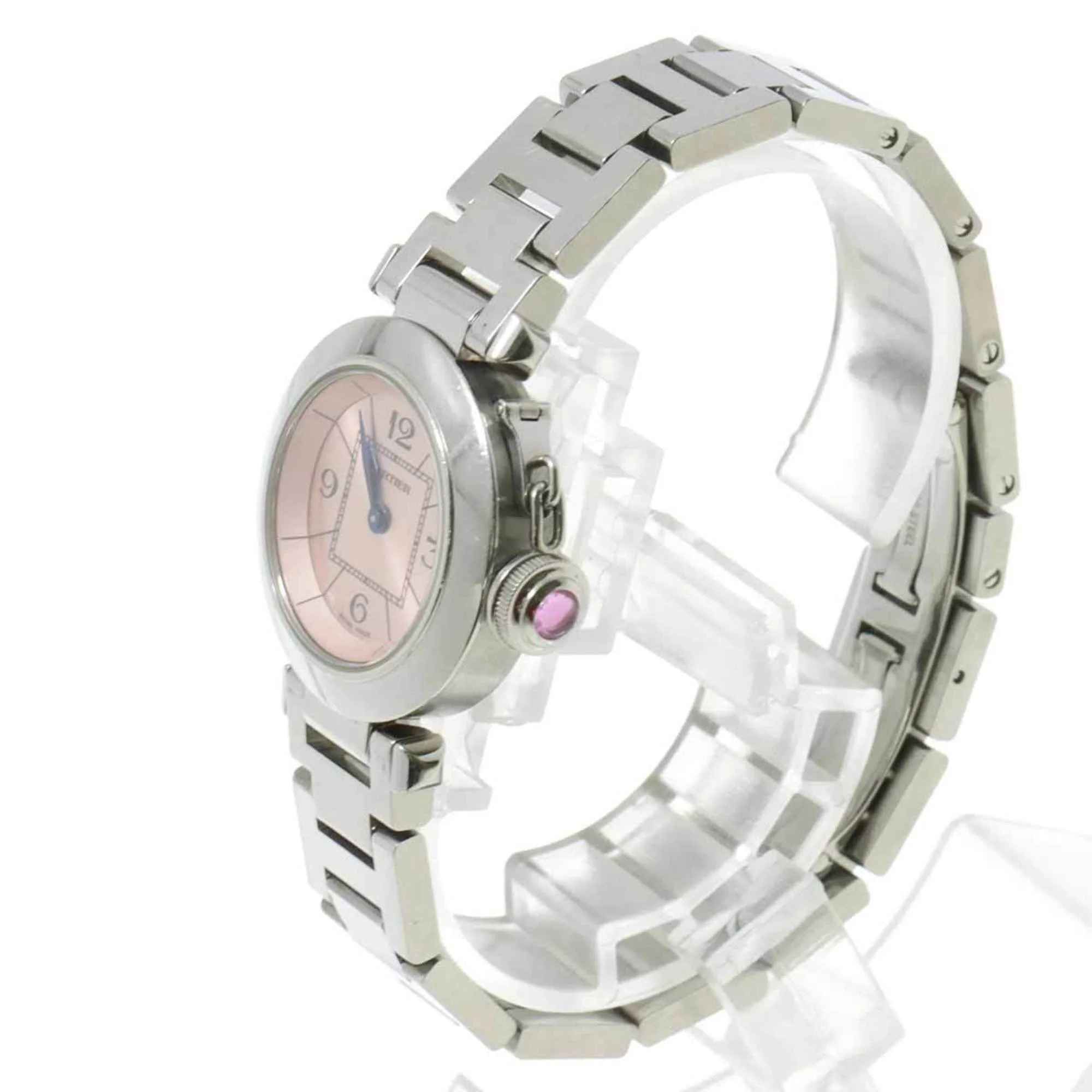 Pre-Owned Cartier Miss Pasha W3140008 Ladies Watch Pink Dial Quartz (Good)